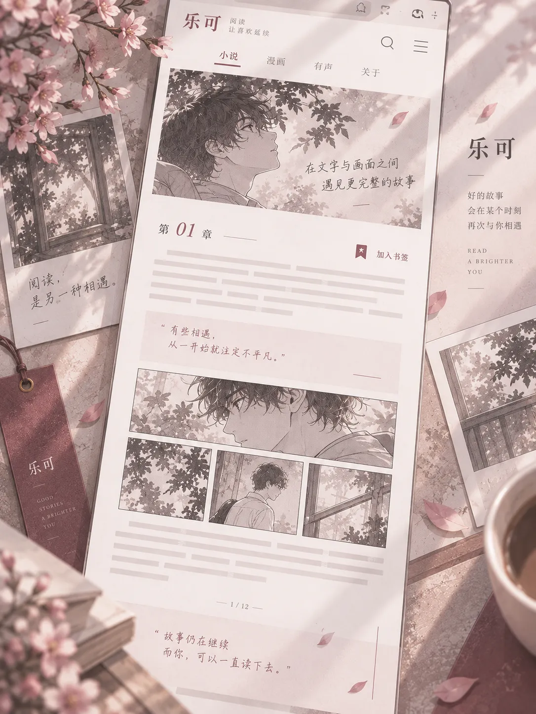 移动端漫画阅读示意图